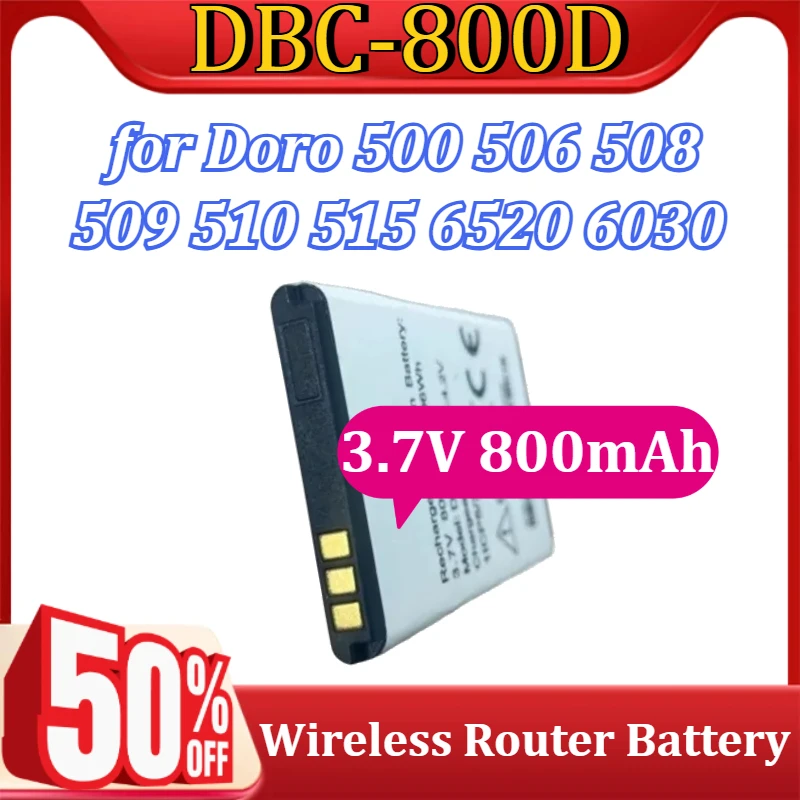 

Rechargeable Battery for Doro 500 506 508 509 510 515 6520 6030 Wireless Router Battery 3.7V 800mAh DBC-800D