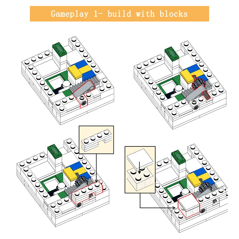 moc building blocks puzzle box Rainbow Road Decryption toys Children birthday Gift Holiday leisure and entertainment games