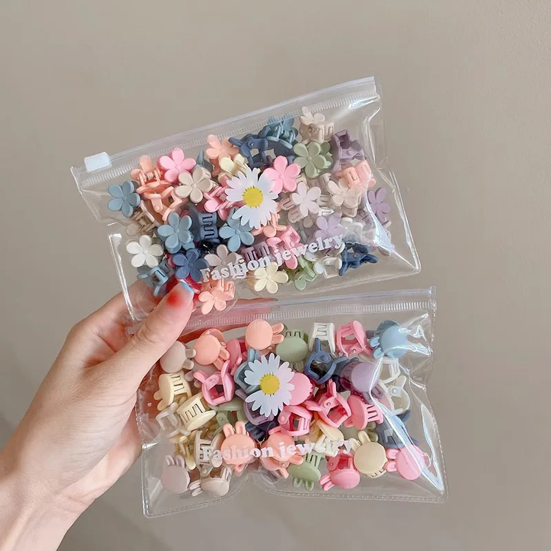 ดอกไม้เล็กๆสีสันสดใสเวอร์ชั่นเกาหลีคลิปหนีบผมขนาดเล็กเครื่องประดับผมเด็กน่ารักพลาสติกเจ้าหญิงฝ้าคลิปกิ๊บติดผมแบบเรียบง่าย