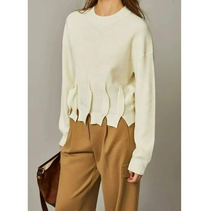 

French Design Sweater 2025 Autumn/winter New Retro Niche Knitted Fashion Pullovers