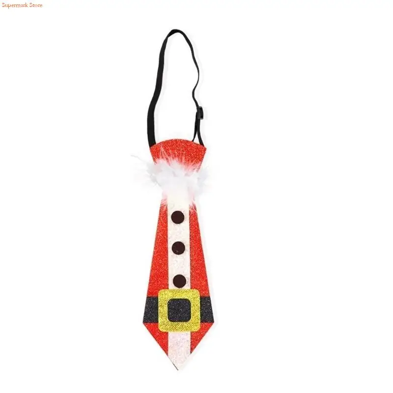 Q5WE Men's Assorted Holiday Ties Men's Fashion Novelty Necktie Snowflake Necktie Christmas Costume Accessory