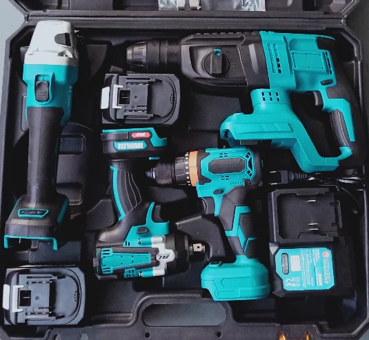 Professional Power Tools Kit Combo Box Cordless Tools Set