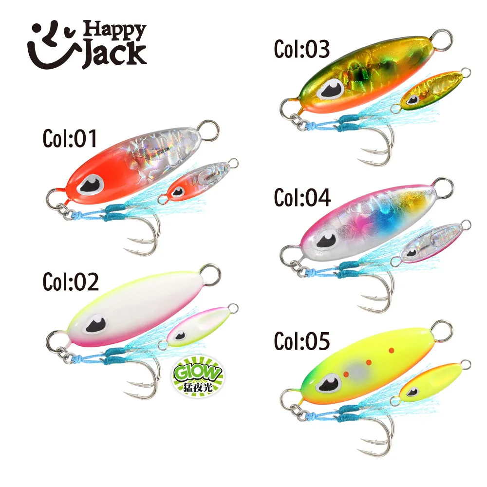 Happyjack Metal Jig Lure metal slow jigging lures 3 5 7 10 14G japan quality mini Bass Fishing Lure Artificial Bait Tackle