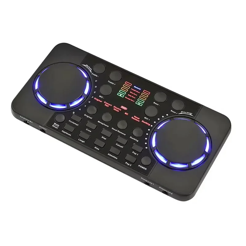 

B92B-Portable External Bluetooth Sound Card For Phone Computer Recording Mixer Live Broadcast Studio Singing Noise Reduction