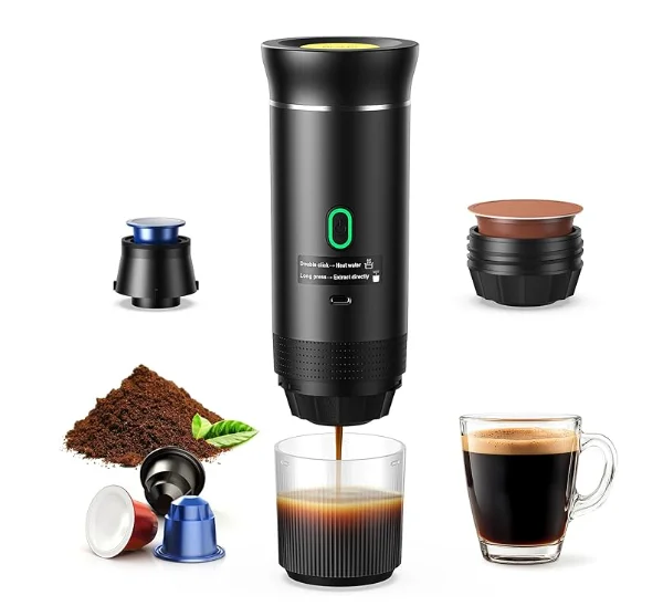 

Professional Mini Automatic Espresso Coffee Machine Portable with Stainless Steel Housing Electric Power Source Hot Water System