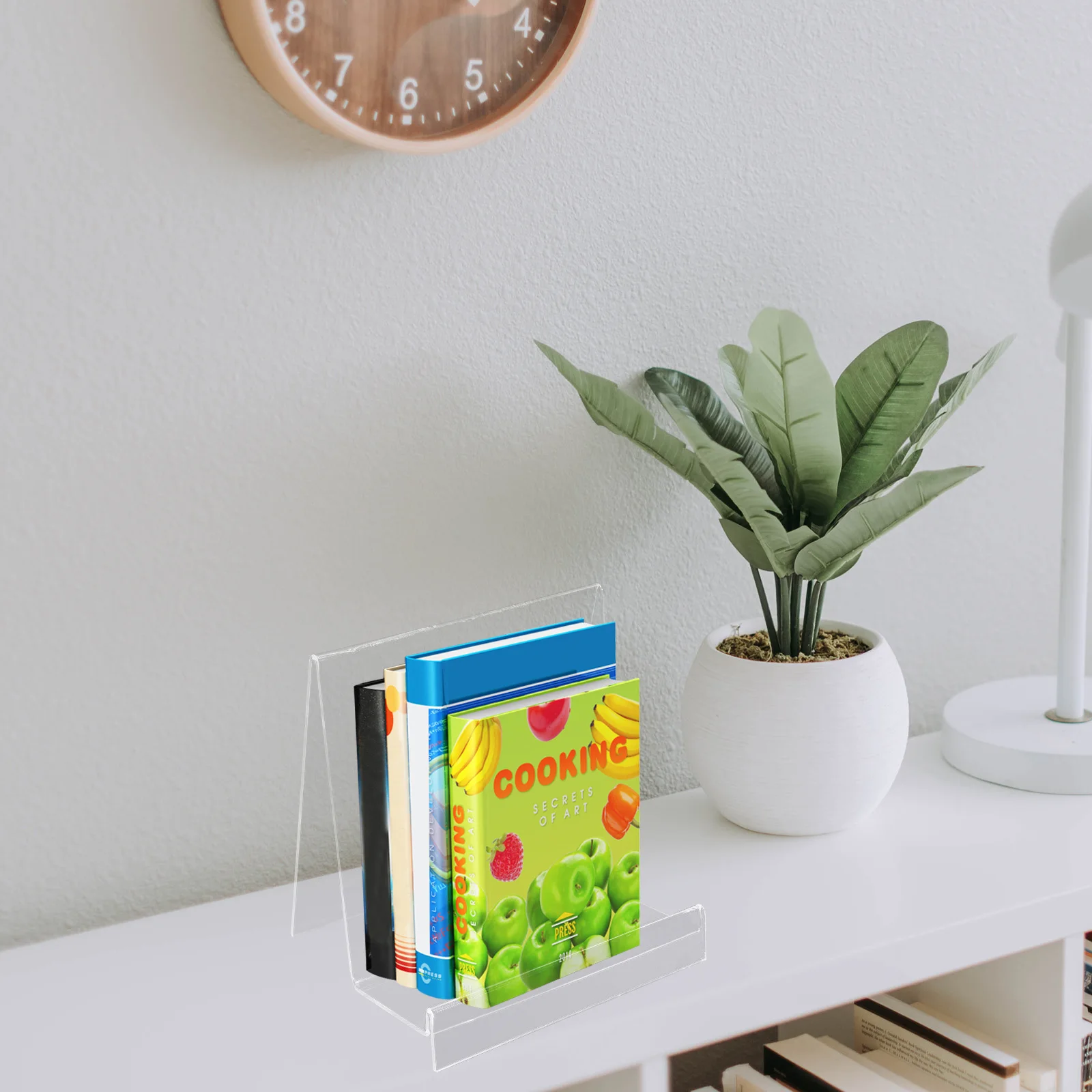 

Acrylic Book Stand Transparent Display Rack for Books Magazines Photos Card Holders Acrylic Book Stand