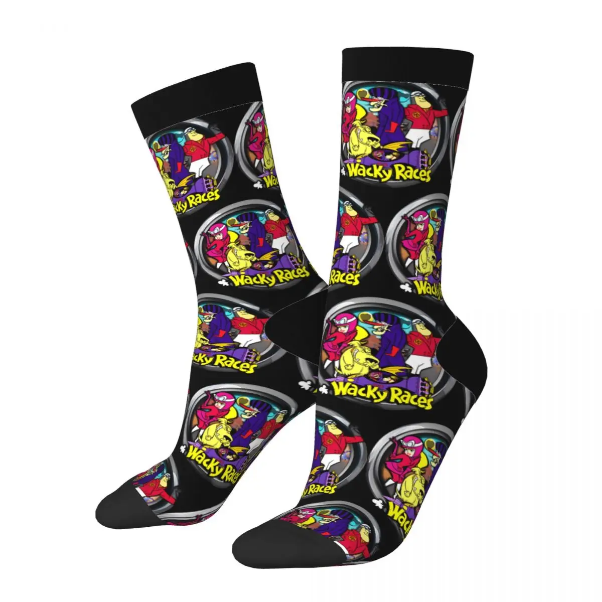 Hip Hop Vintage Sleek Crazy Men's compression Socks Unisex Muttley Harajuku Pattern Printed Funny Novelty Happy Crew Sock Boys