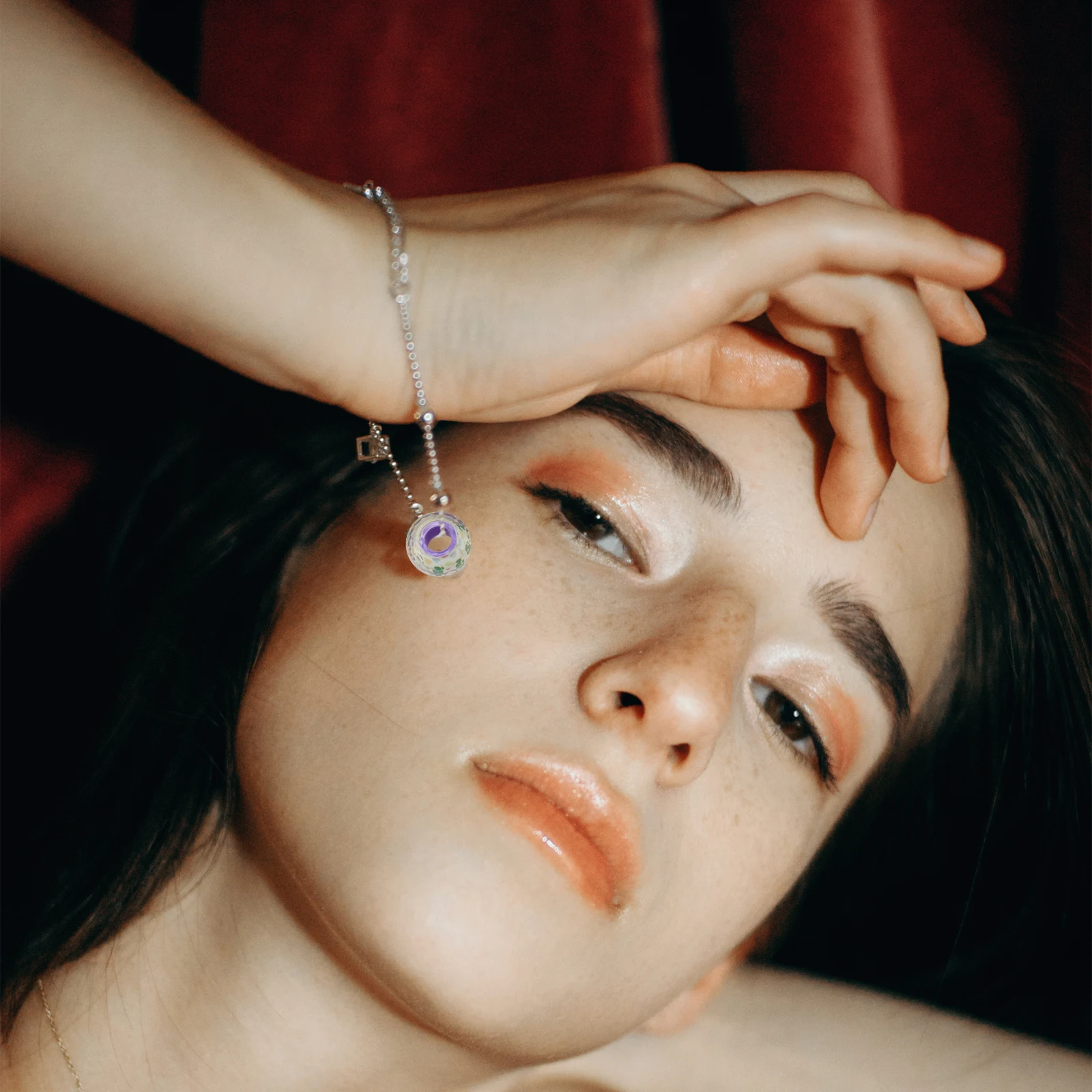 100 Pcs Glass Bead Bracelet Accessories Unique Design Beads Christmas Spacer Manual DIY Resin