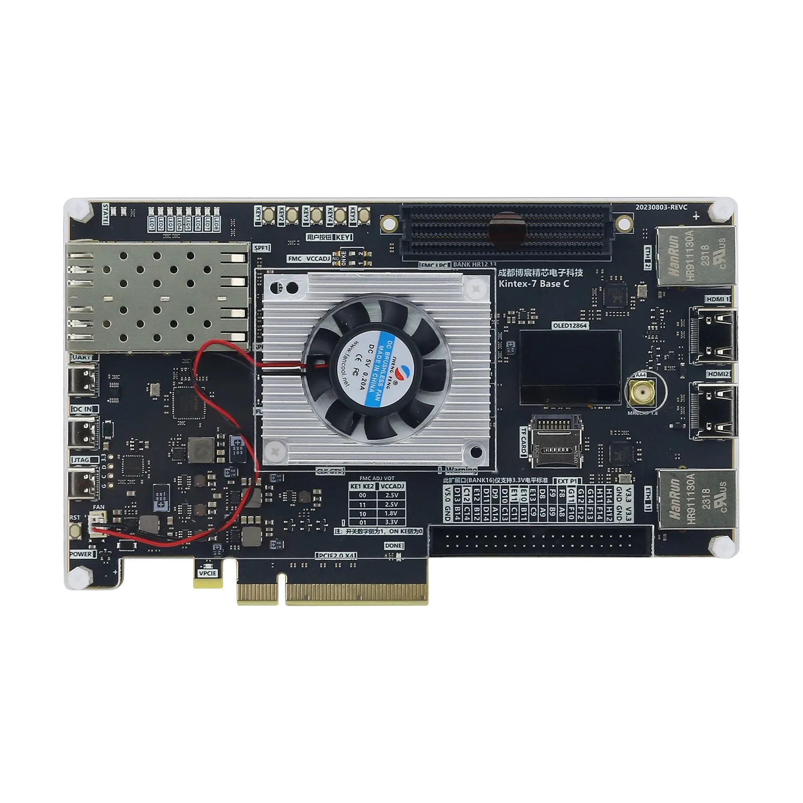 K7 Base  Development Board FPGA Development Board with Dual Gigabit