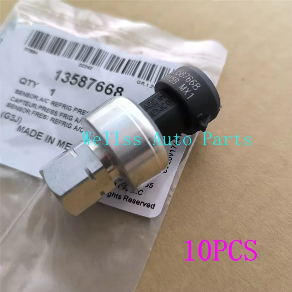 

10PCS 13587668 A/C Refrigerant Pressure Sensor 7701205751 13502759 For Cadillac Chevrolet Ford GMC Hummer GM