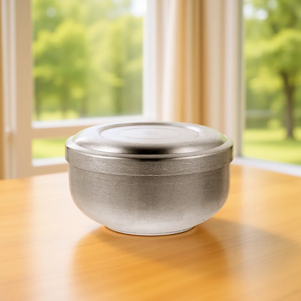 Premium Men Shaving Bowl with Lid Stainless Steel Soap Cream Cup Foam Lather Mug Smooth Shave Grooming Essential