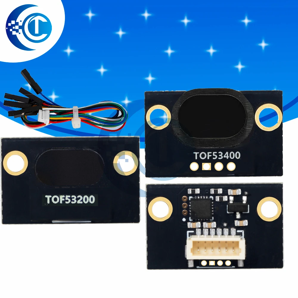 TOF53200/TOF53400 2M/4M ToF Distance Sensor - VL53L1X/VL53L0X 3V-5V for Arduino Projects