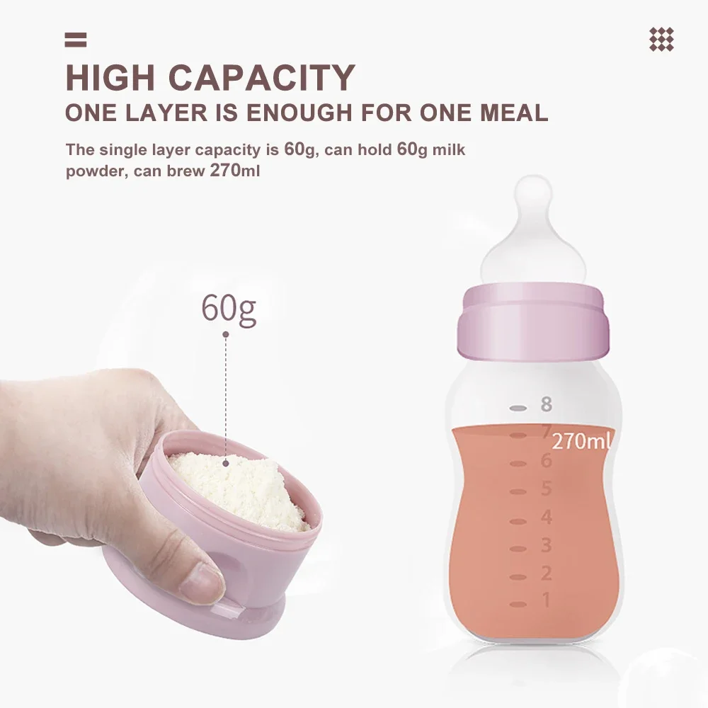 4 Layer Bear Style Portable Milk Powder Box Multiple Openings Cereal Cartoon Infant Baby Food Storag Box Toddle Snack Container