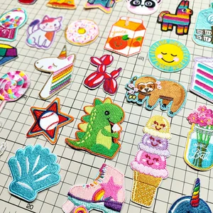 Pizza Lollipop Iron Watermelone auf Fleck, Stoff, handgefertigt, Kleidungsanwendungen, Aufkleber, Abzeichen, Dinosaurier, Nähkleidung, Nähen 8 Hauptverkäufe Dinosaurier Lollipop - №4