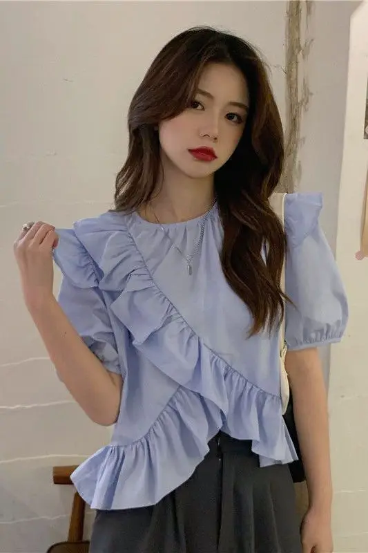 

Атласные блузки с рукавами-фонариками, женские свободные посадки, легкие, современные, женские, дизайнерские, офисные, профессиональные, вечерние, собрания