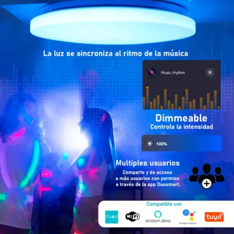 Ceiling Light  WiFi 24W Alexa// Yellow Ceiling Light