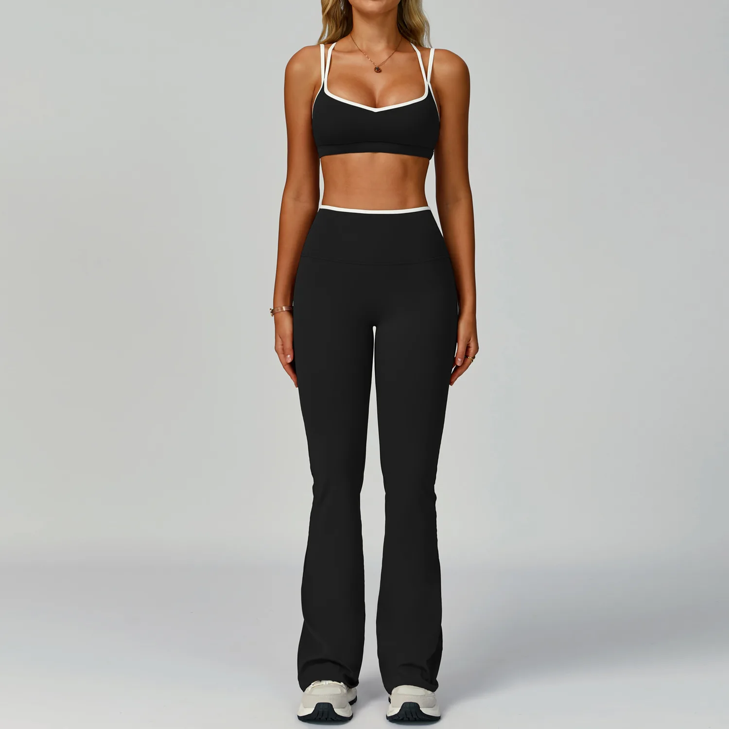 Gym Tracksuit Yoga Set 2 Pieces Workout Outfits Fitness Sportswear High Waist Leggings Sports Bra Athletic Wear Women Clothes