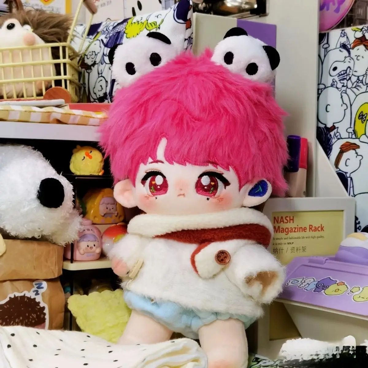 20 cm ídolo boneca JC-T estrela fã boneca dos desenhos animados vestir-se algodão boneca de pelúcia anime brinquedos para crianças presentes enviar amigos boneca rosa