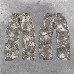 American Style Harajuku Camouflage Floor Pants Fashionable Camouflage Print Pattern Gothic Hip Hop Oversized Y2K Retro Men Pants