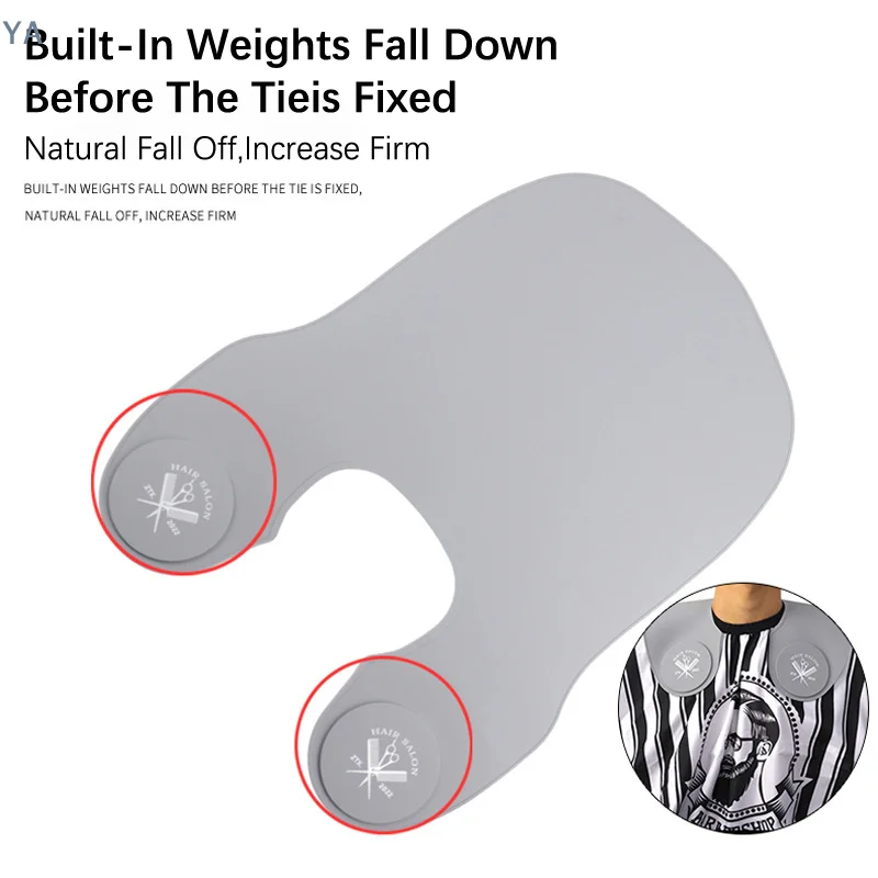 

[Y]Silicone Hair Cutting Collar Hair Dyeing Shawls Hairdressing Cape Neck Wrap Guard Haircut Shoulder Pad Scarf