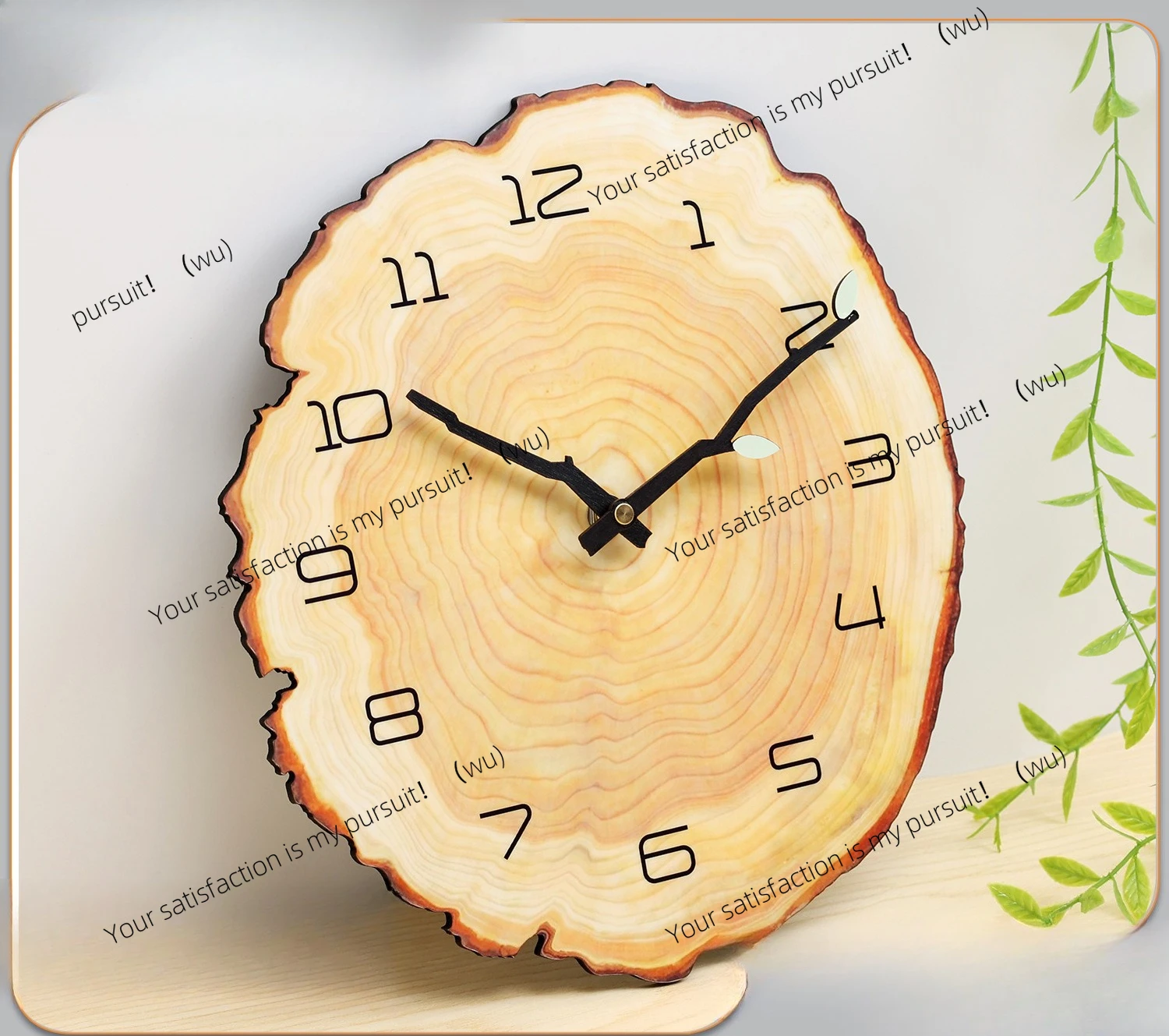 Wall Clock Silent - パーソナライズされたクリエイティブな時計リング型MDF壁掛け時計、針は静かで、夜光付きです。