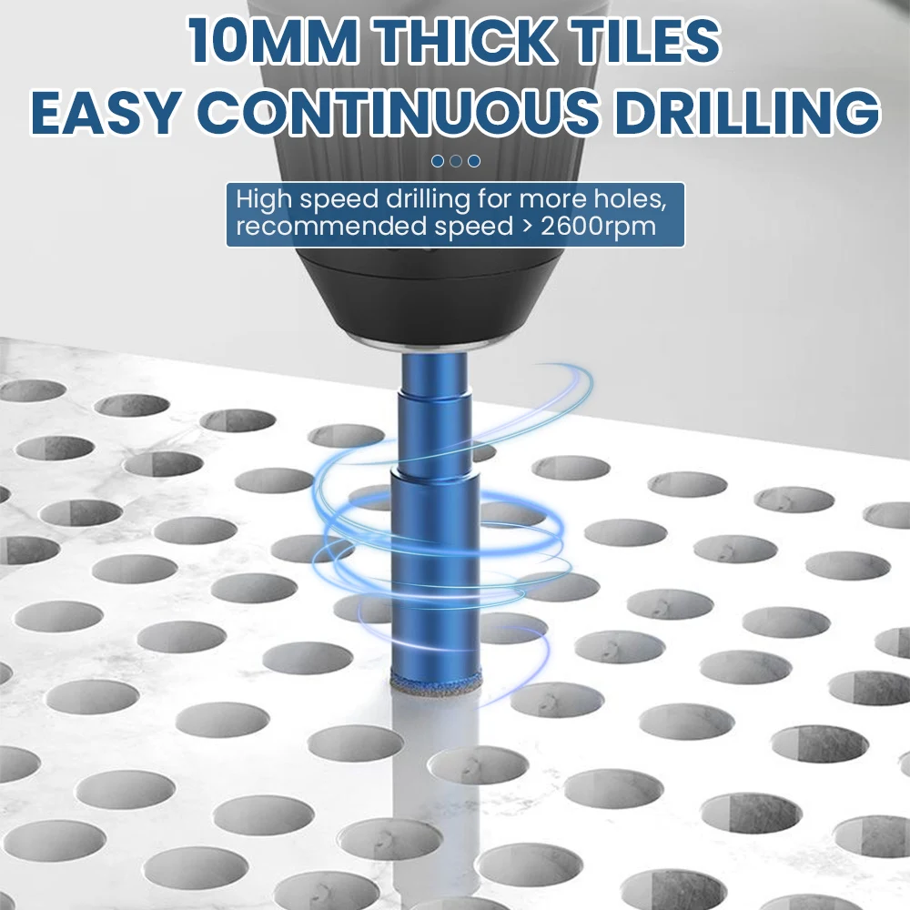 Oauee Tile Hole Opener Diamond Coated Core Drill Bit Dry Drilling Glass Marble Porcelain Ceramics Diamond Drill Bits For Metal