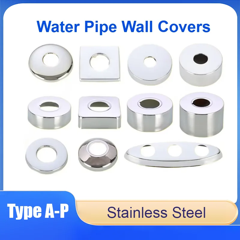 

Multi-Size Shower Faucet Angle Valve Pipe Decorative Cover Stainless Steel Water Pipe Wall Covers Kitchen Bathroom Accessories