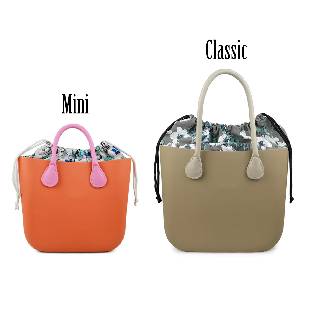 New Large Capacity Classic Mini Drawstring Colorful Inner Lining Insert  for Big Mini Obag Canvas Inner Pocket for O Bag