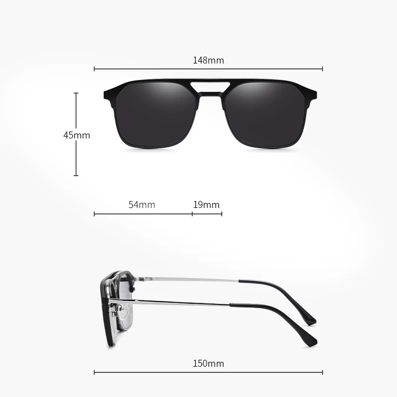 Clips On Polarized Sun Glasses Man Fashion Sunglasses Women Luxury Brand Vintage Driver's Shade Myopia Optical Eyelasses Frame