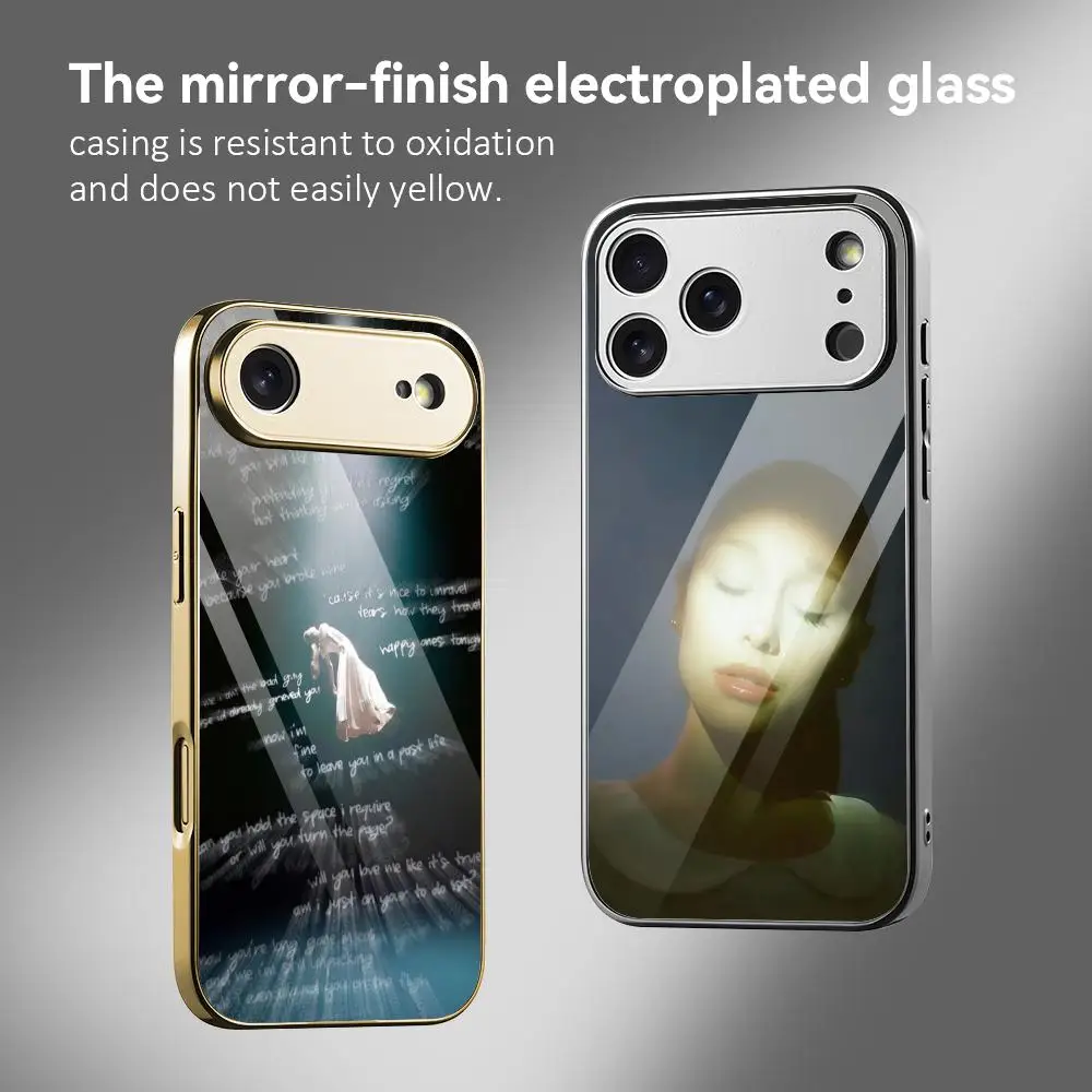 B-Brighter DaysS A-Ahead Ariana Phone Case For IPhone 17 16 15 14 13 12 Pro Max Plus Electroplated Metal Bumper Shockproof Case