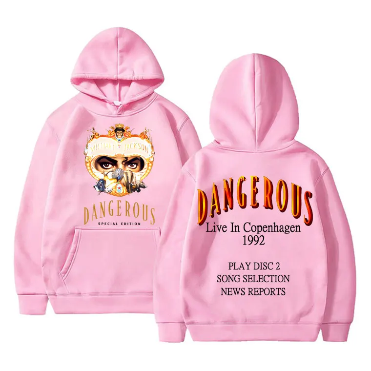 2025 ملك البوب مايكل جاكسون جولة حول العالم الخطير هوديي الرجال النساء الكلاسيكية القوطية روك البلوز الرجال خمر المتضخم Ho #4
