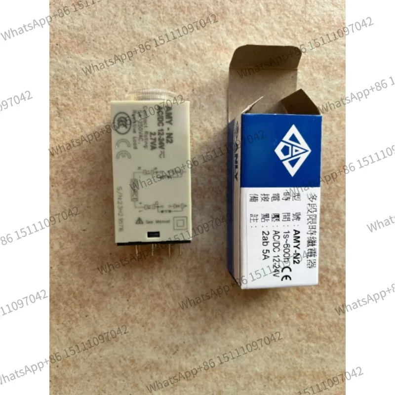 AMY-N2  DC12 1s-600h  Original Taiwan  ANLY time relay