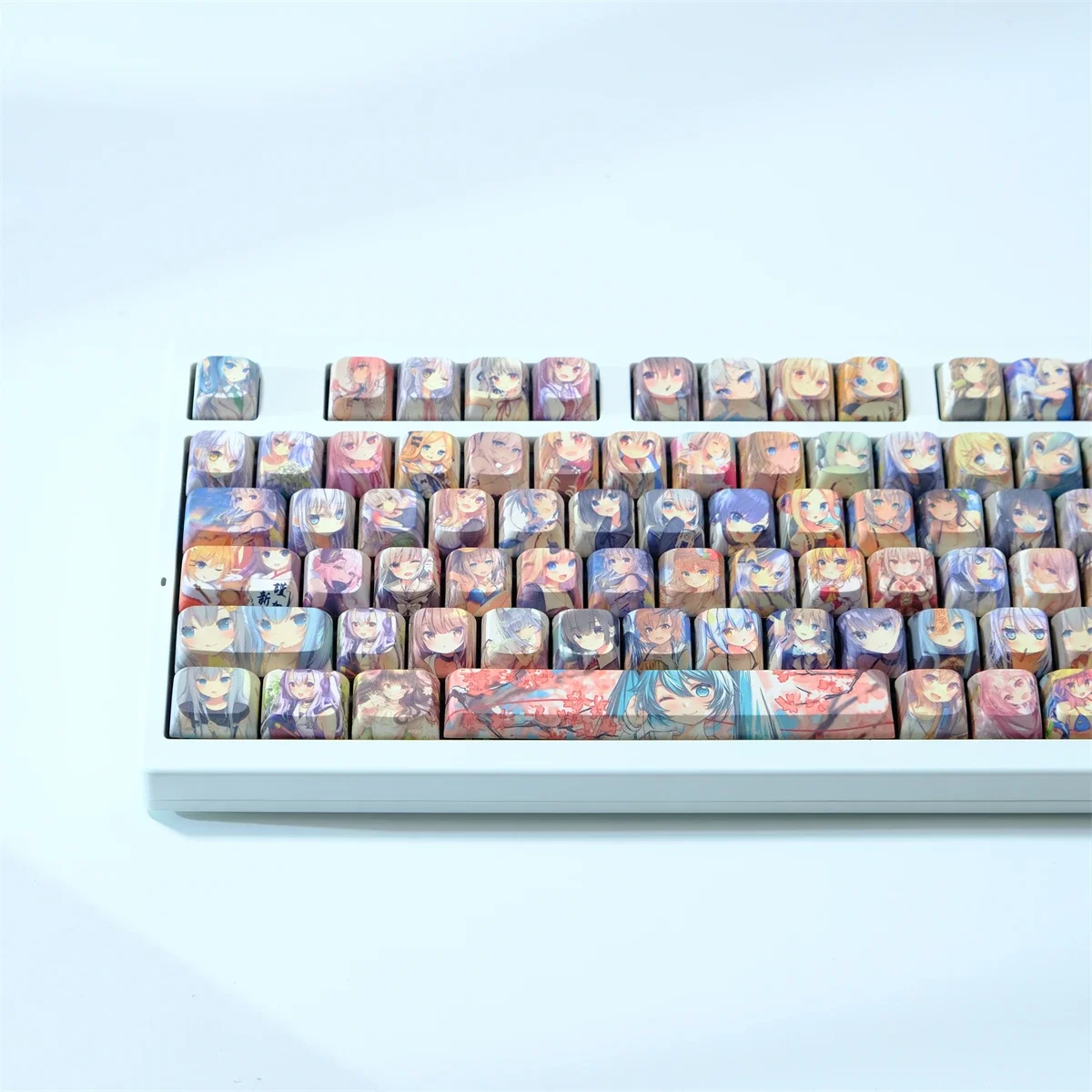 

MOA Keycaps 126 Keys Colored Anime PBT Five-sided Sublimation MOA Profile Keycaps For MX Switches Mechanical Keyboard Keycaps