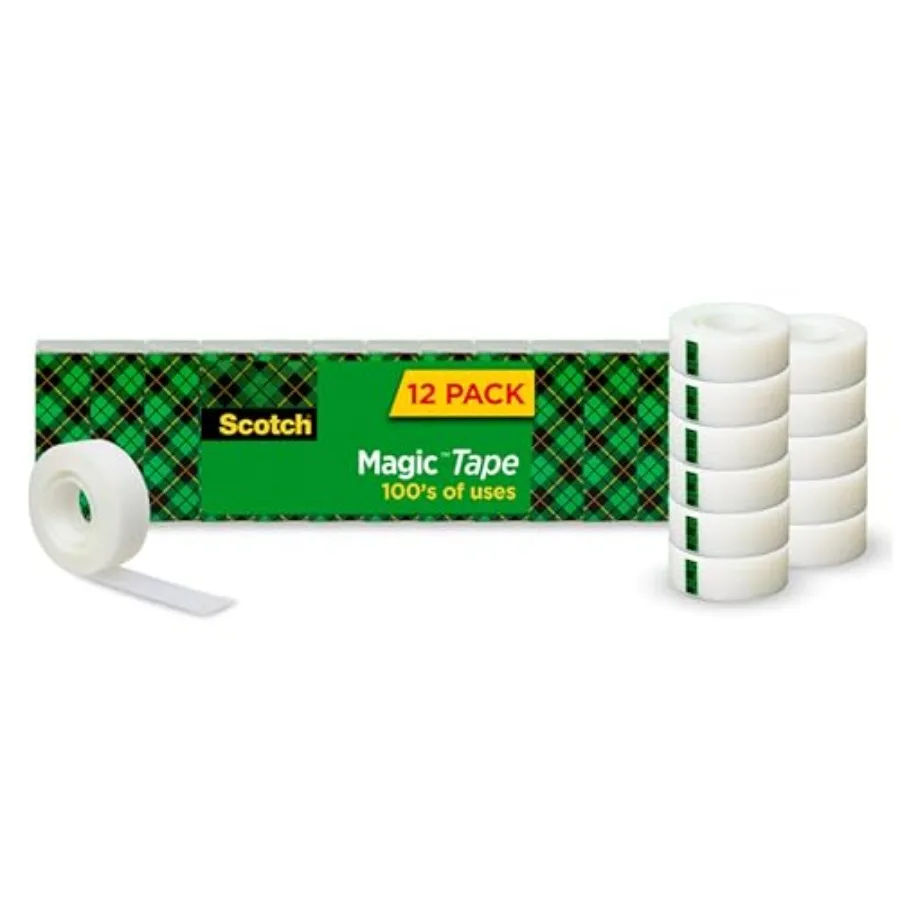 

Magic Tape 12 Rolls Perfect for Home Repairs Furniture Fixing and Craft Projects Invisible Adhesive Engineered for Strength and