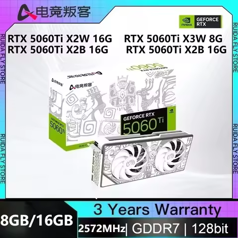 AX GeForce RTX 5060 Ti X2W 16GB Graphic Card Desktop computer GDDR7 28Gbps 16GB Gaming office GPU