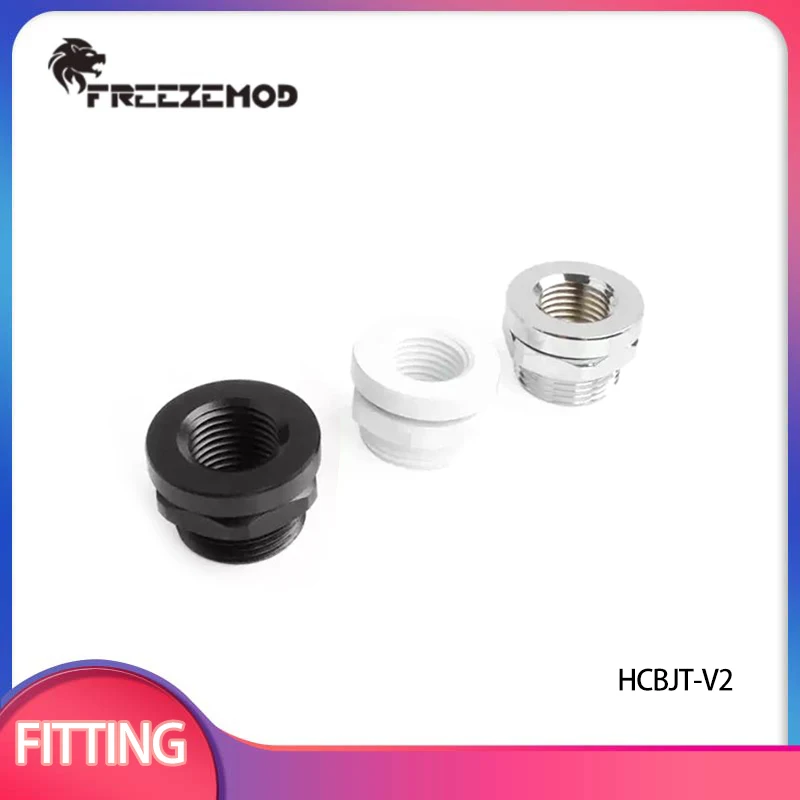 FREEZEMOD Brass Water Cooling Adapter Plate-through Top Water Injection Adapter Hexagon Nut Thread Black /silver /white HCBJT-V2