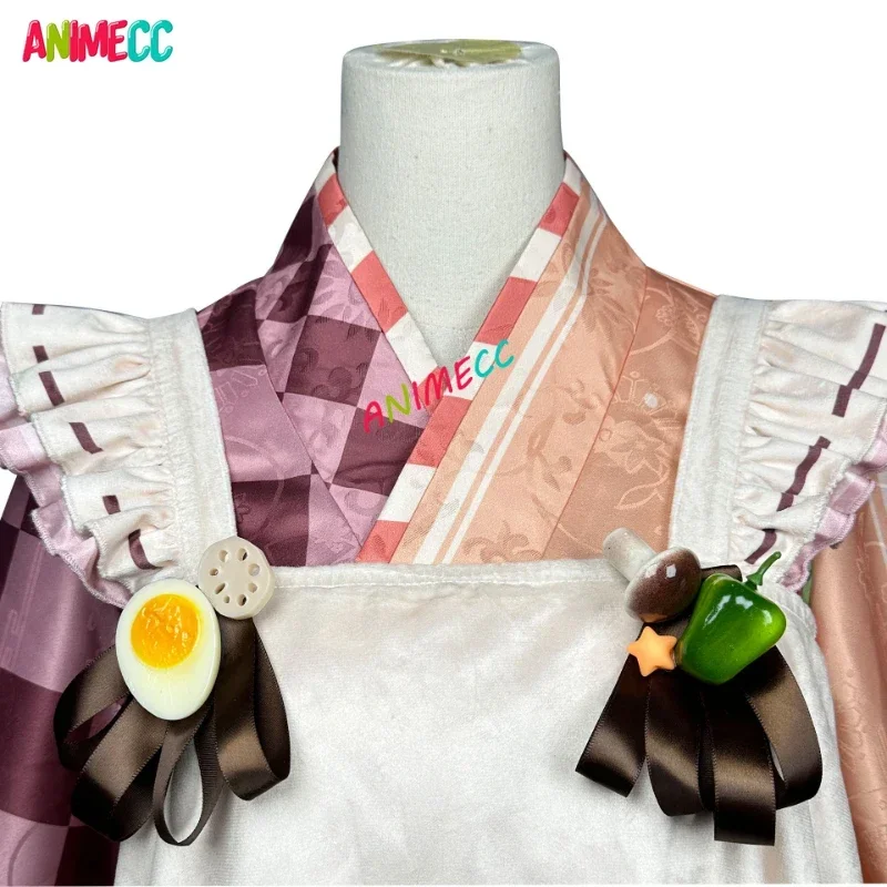 ANIMECC 2024 Snow Miku Cosplay Costume Wig Kawaiil Kimono Outfit Halloween Party Christmas Outfits for Women Girls Full Set