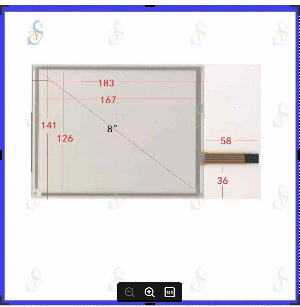 

ZhiYuSun compatible HLD-TP-0861 8Inch Touch Screen 4 wire resistive 183mm*141mm USB touch panel overlay kit 183*141