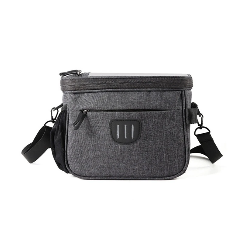 Bicycle Bag Scooter Head Bag Folding Bike Handlebar Bag Balance Bike Tap Bag Cycling Bag Durable Easy To Use Grey