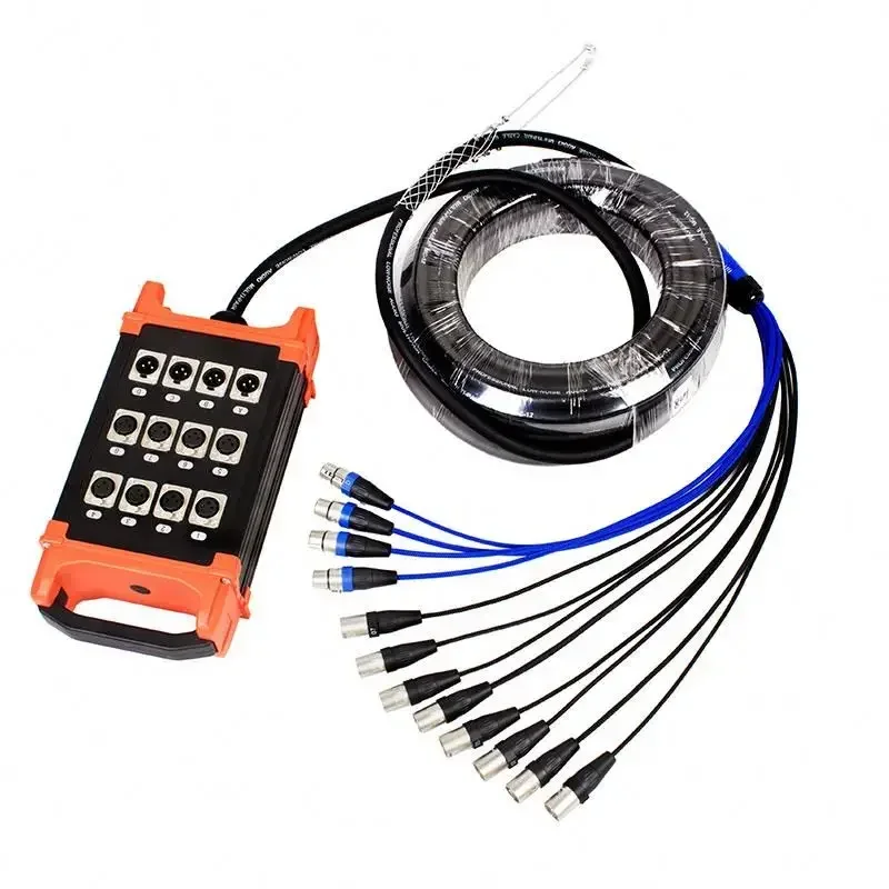 Multichannel Xlr Y Splitter Cable 3 Pin Xlr Female to Male De Power Dmx Snake Audio Cable 4 8 12 16 24 32 48 Channel