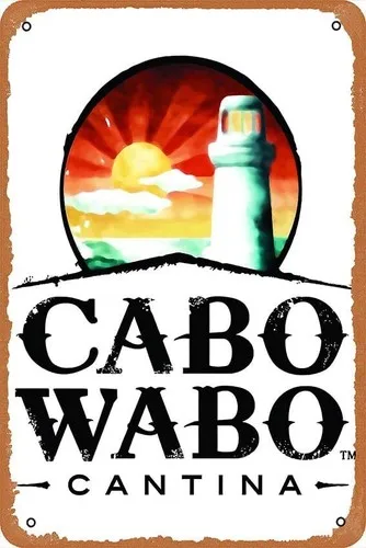 Cabo Wabo Cantina Wibo - Letrero Metálico Retro para Decoración de Pared en Casa, Bar o Cuarto de Hombre