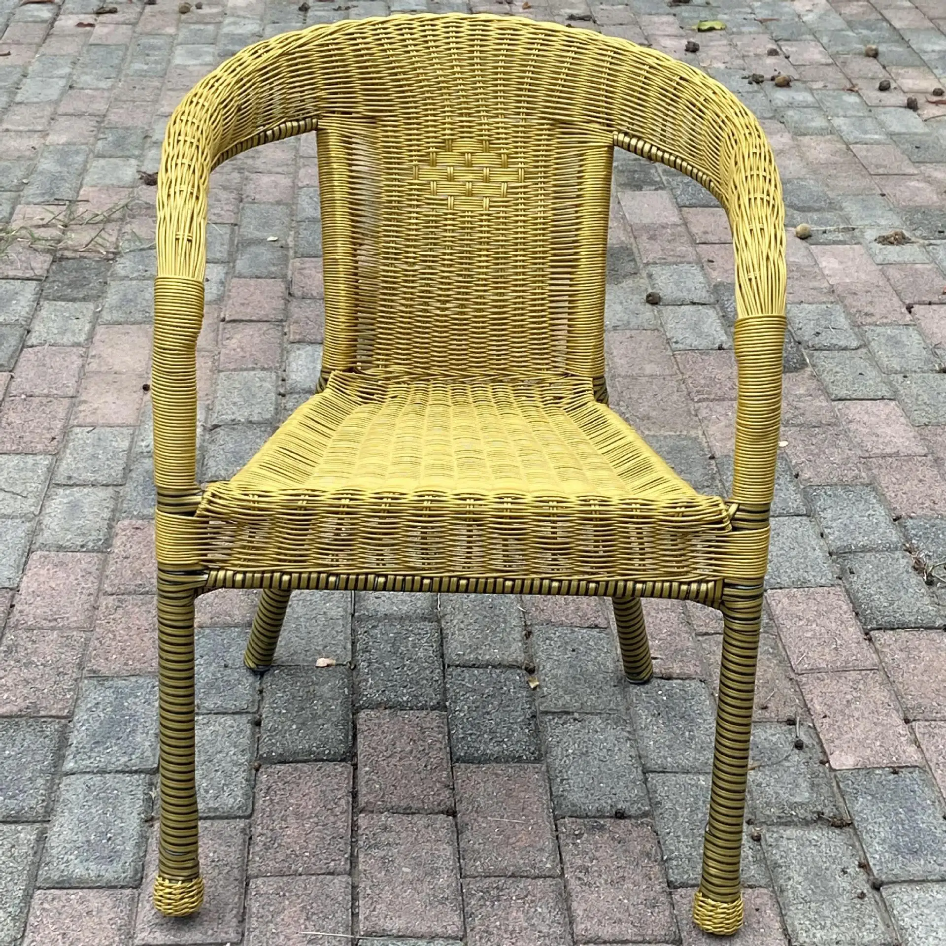 Rotan stoel rotan driedelige set ouderen rugleuning kruk ouderen stoel fauteuil
