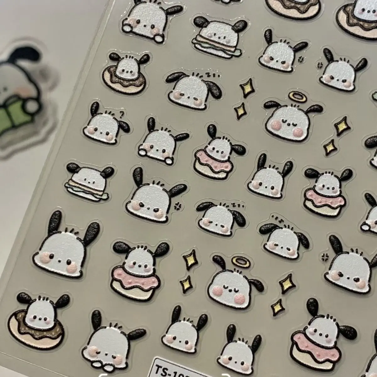 Cartoon Kawaii Pochacco Sticker Student Manicure Stickers Adhesive Water Proof Kawaii Tags Paster Decals Jewelry Girl Patch Gift