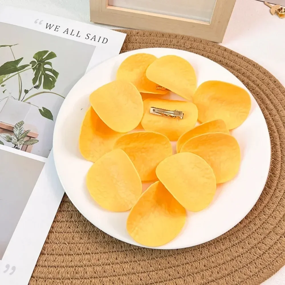 رقاقة البطاطس المقلية دبوس الشعر أغطية الرأس إكسسوارات الشعر محاكاة رقاقة البطاطس مشبك شعر للفتياتраыыыыыыыыыы