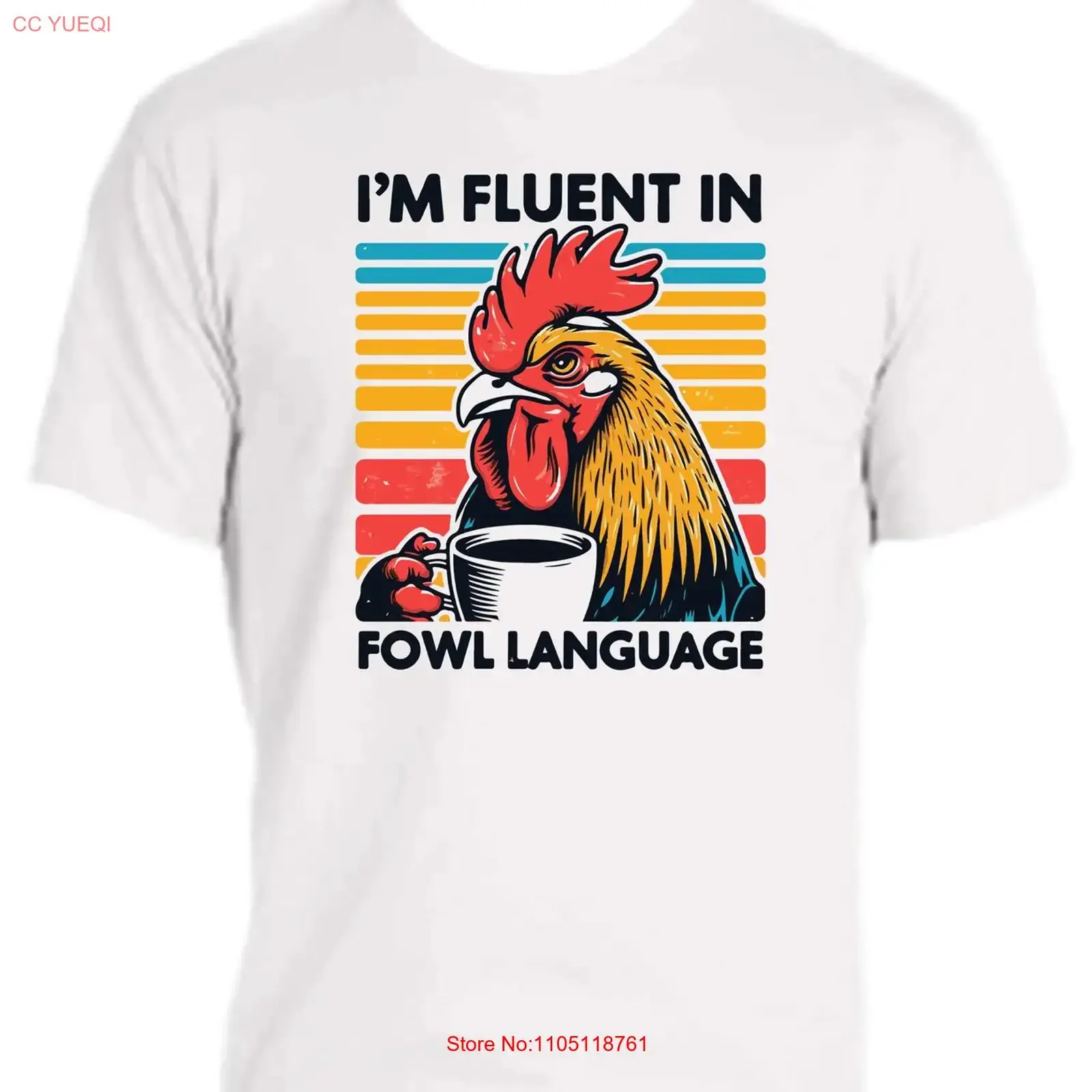 ENJOY LIFE T SHIRT 100 PRESHRUNK COTTON I'M FLUENT IN FOWL LANGUAGE vintage Washed fashion Breathable Stylish Stretched