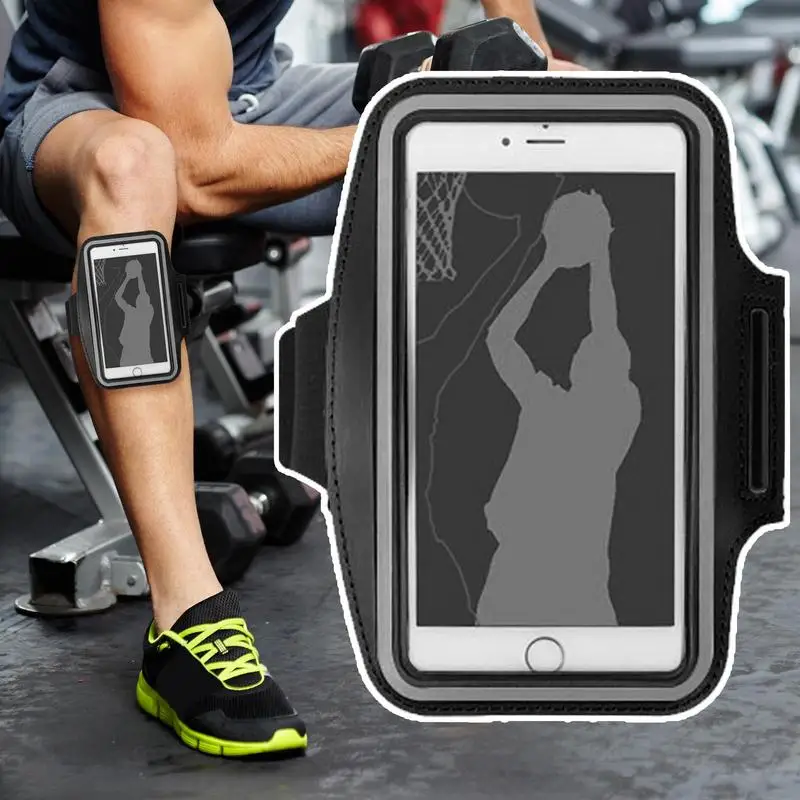 Держатель для телефона для бега Водонепроницаемый браслет для телефона для бега Легкая противоударная сумка для хранения со слотом для ключей Спортивная сумка