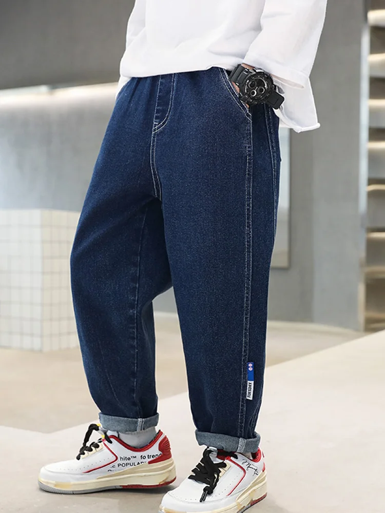 Boys jeans spring and autumn new style 2024 spring all-match casual pants