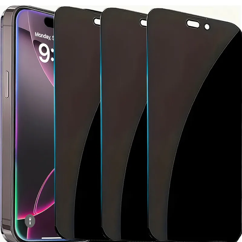 3 упаковки защитных пленок для iPhone 16 15 Pro Max закаленное стекло для iPhone 14 11 Pro Max 12 13 Mini XR XS 7 8 Glass