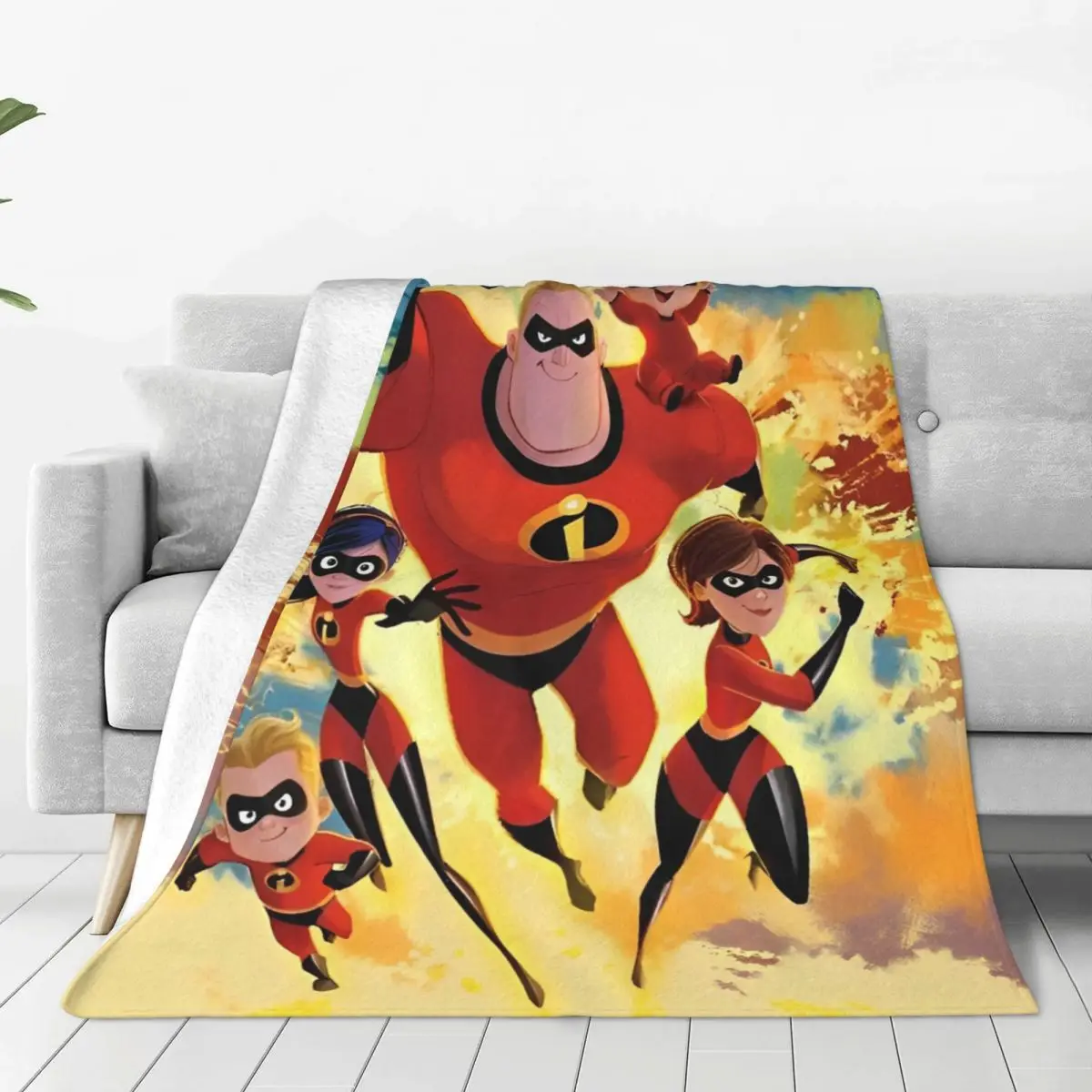 The Incredibles Warm Soft Blanket superhero Camping Plush Throw Blanket Fashion Bedroom Flannel Bedspread Sofa Bed Cover