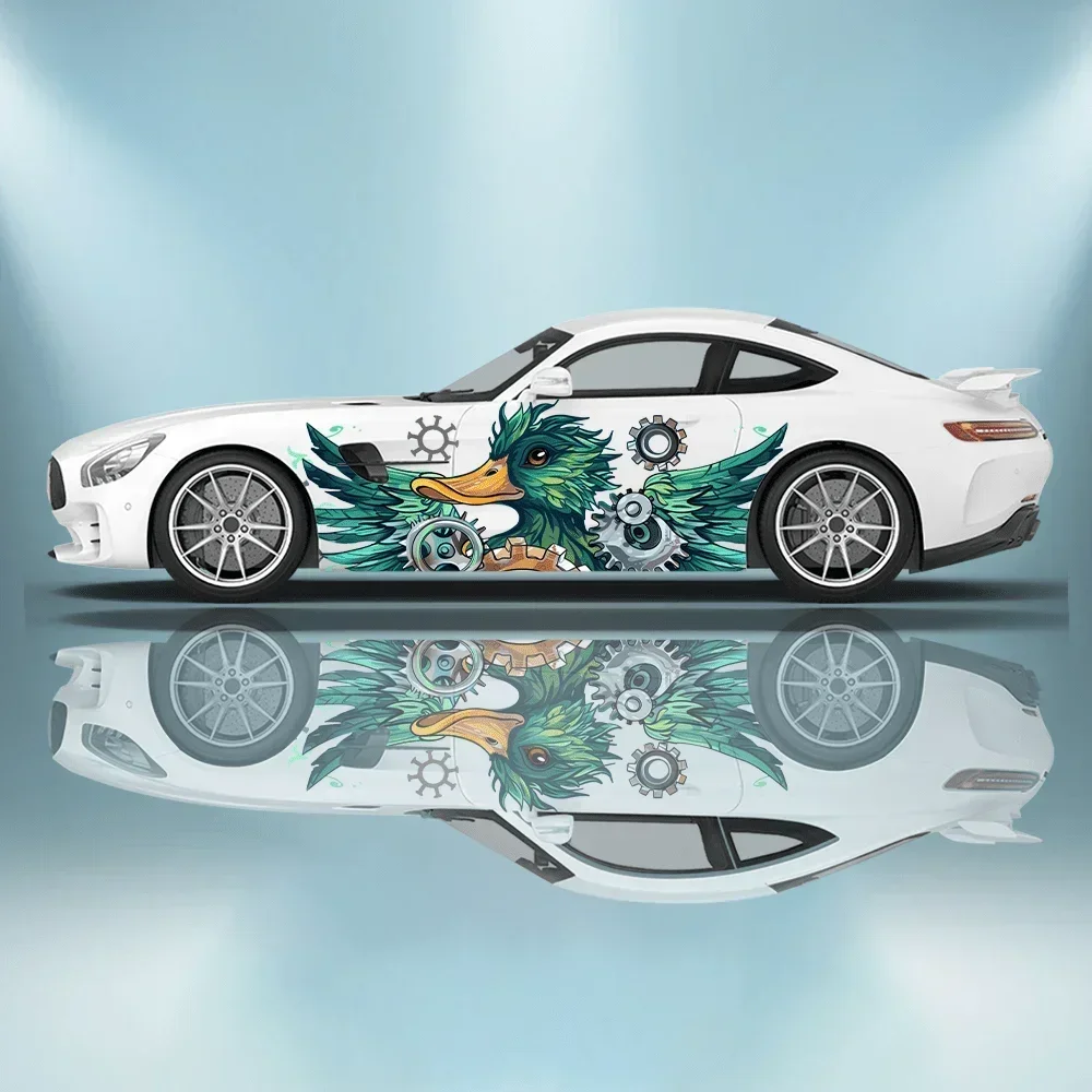 

Nuclear Pollution Flat Billed Duck Car Vinyl Wraps Decal Selfadhesive PVC Sticker Suitable for Trucks SUV Decor Auto Accessories